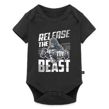 Bodybuilding Starker Mann - Baby Premium Kurzarmbody - Schwarz - Vorne