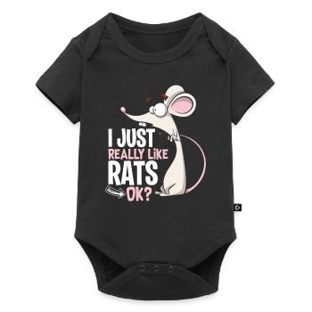 Rats favorite animal - Baby Premium short-sleeve bodysuit - black - Front