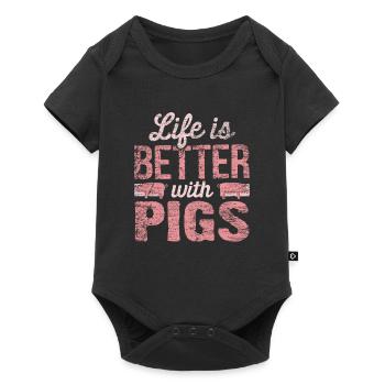 porc - Body à manches courtes Premium Bébé - noir - Devant