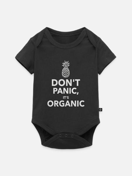 Don´t Panic it´s Organic - Baby Premium Kurzarmbody - Schwarz
