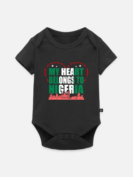 Nigeria - Baby Premium Kurzarmbody - Schwarz