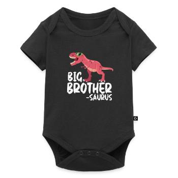 Grosser Bruder - Baby Premium Kurzarmbody - Schwarz - Vorne