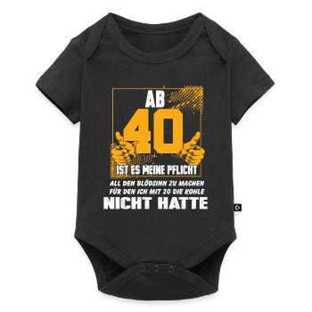 Vierzigster Geburtstag 40 Geburtstagsfeier - Baby Premium Kurzarmbody - Schwarz - Vorne