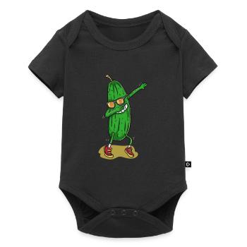 Funny dancing cucumber - Baby Premium short-sleeve bodysuit - black - Front