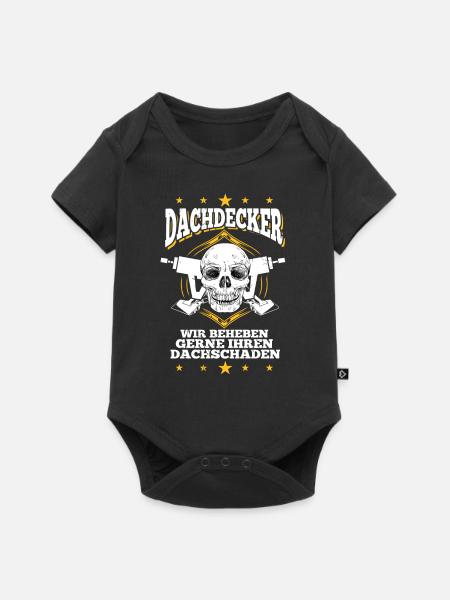 Dachdecker Dachdecker Dachdecker Dachdecker - Baby Premium Kurzarmbody - Schwarz