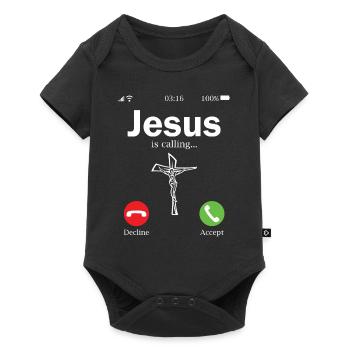 Jésus Jésus-Christ chrétiens - Body à manches courtes Premium Bébé - noir - Devant