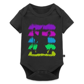 Magic silhuette with retro colors - Baby Premium short-sleeve bodysuit - black - Front