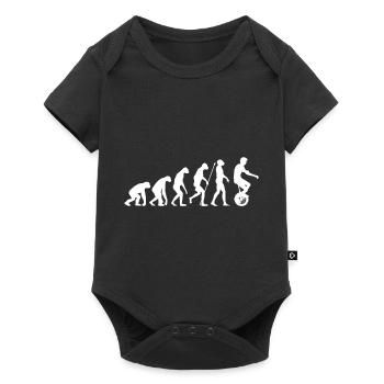 Unicycle Evolution Bicycle Unicycling Unicyclist - Baby Premium short-sleeve bodysuit - black - Front