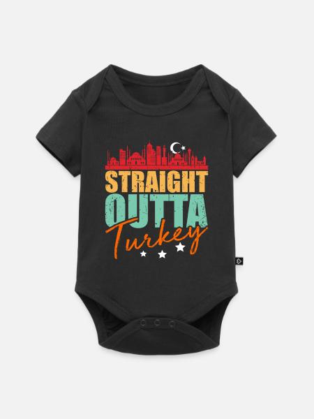 Türkei - Baby Premium Kurzarmbody - Schwarz