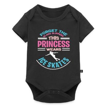 Figure skating ice skates - Baby Premium short-sleeve bodysuit - black - Front