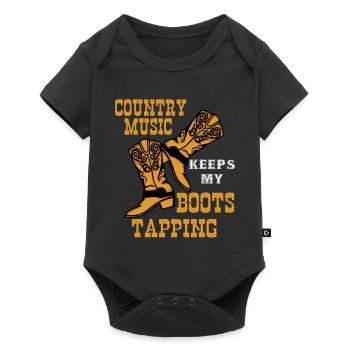 Line dancing, line dancing boots - Baby Premium short-sleeve bodysuit - black - Front
