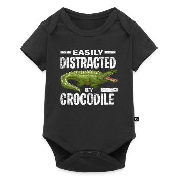 Crocodile predator - Baby Premium short-sleeve bodysuit - black - Front