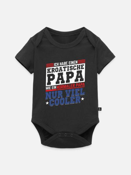 Kroatien Kroatisch Zagreb Geschenk - Baby Premium Kurzarmbody - Schwarz