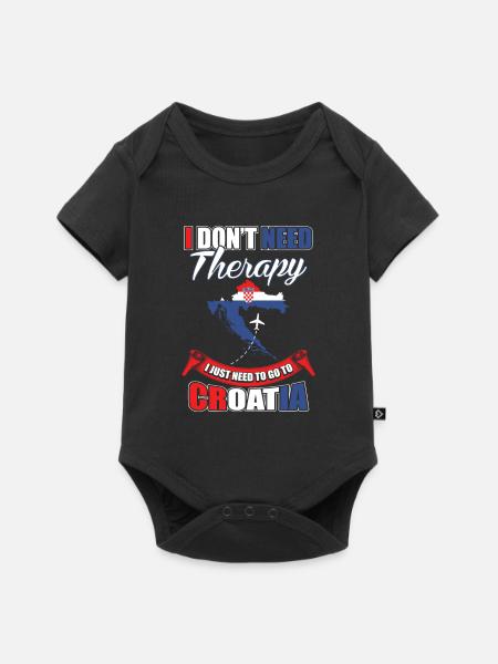 Kroatien - Baby Premium Kurzarmbody - Schwarz