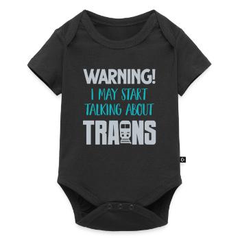 Trains - Baby Premium short-sleeve bodysuit - black - Front