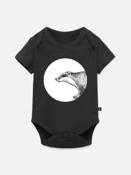 Dachs - Baby Premium Kurzarmbody - Schwarz