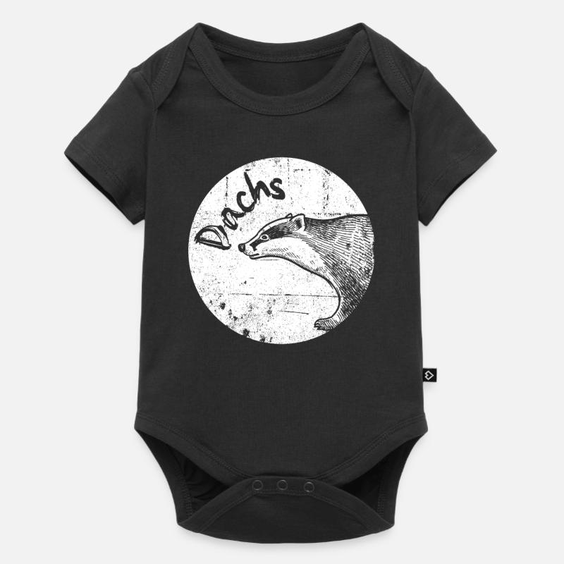Dachs - Baby Premium Kurzarmbody - Schwarz