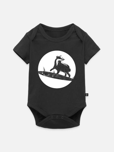 Dachs - Baby Premium Kurzarmbody - Schwarz