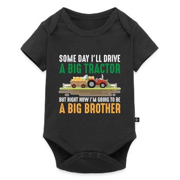 Toddler brother tractor big son sibling - Baby Premium short-sleeve bodysuit - black - Front