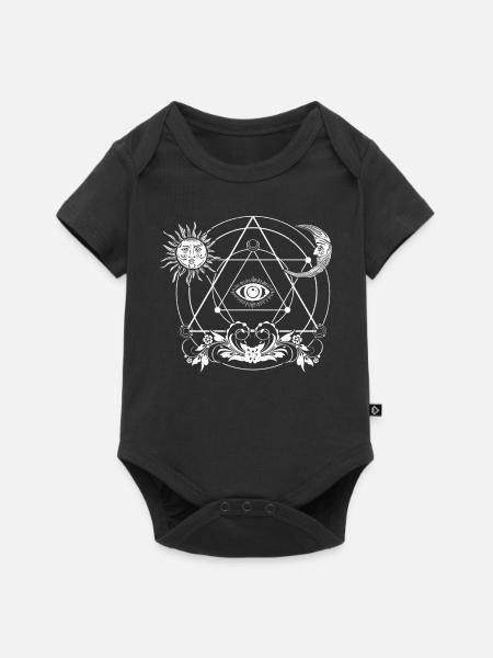Schwarze Magie 3. Auge Okkult Blackcraft Magie - Baby Premium Kurzarmbody - Schwarz
