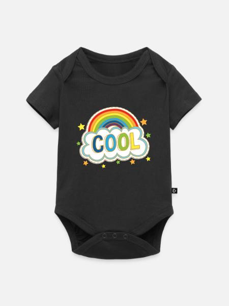 Cooles Regenbogen-Comic-Art-Comic-Buch-Fan-Comicgeschenk - Baby Premium Kurzarmbody - Schwarz