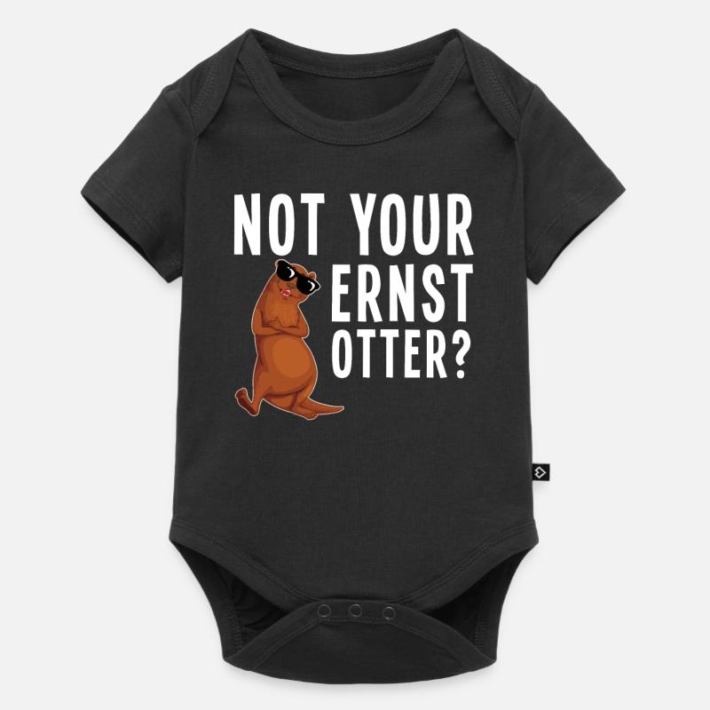 Lustiger Otter - Nicht dein ernst Otter/Oder? - Baby Premium Kurzarmbody - Schwarz