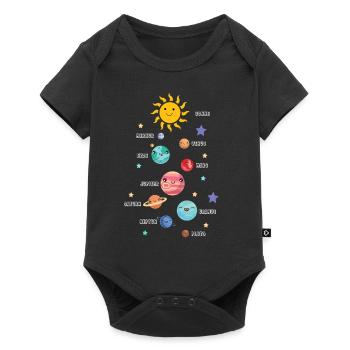 Solar system planets names astronomy german - Baby Premium short-sleeve bodysuit - black - Front