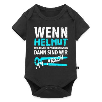 Heimwerker Helmut - Baby Premium Kurzarmbody - Schwarz - Vorne