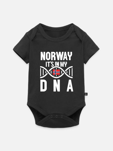 Norwegen - Baby Premium Kurzarmbody - Schwarz