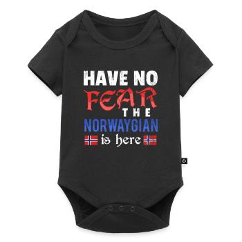 Norway Scandinavia gift Oslo - Baby Premium short-sleeve bodysuit - black - Front