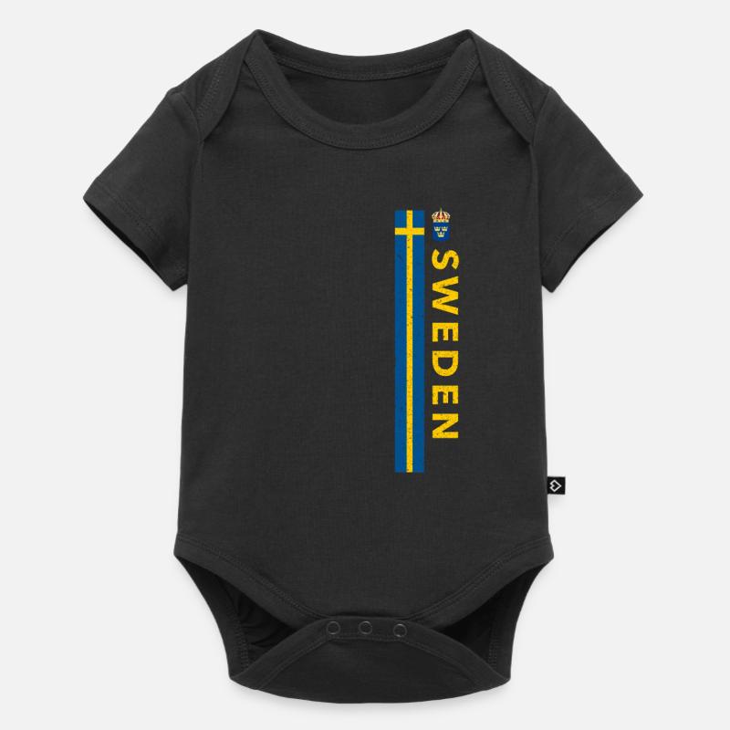 Suède - Body à manches courtes Premium Bébé - noir