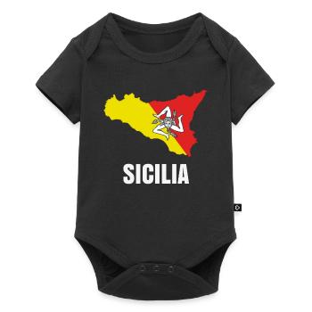 Sicile Italie du sud - Body à manches courtes Premium Bébé - noir - Devant
