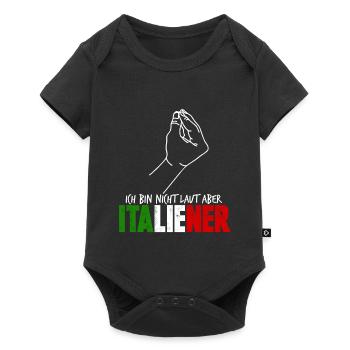 Italien Italiener - Baby Premium Kurzarmbody - Schwarz - Vorne