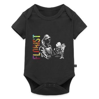 Floristen Geschenk - Baby Premium Kurzarmbody - Schwarz - Vorne