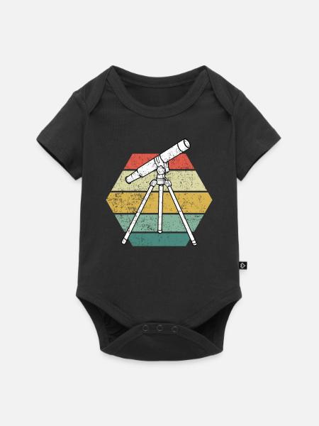 Sternengucken - Baby Premium Kurzarmbody - Schwarz