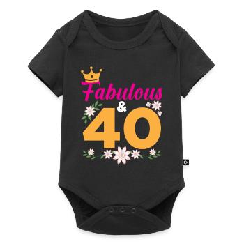 40 ans 40e anniversaire Femmes fantastiques - Body à manches courtes Premium Bébé - noir - Devant