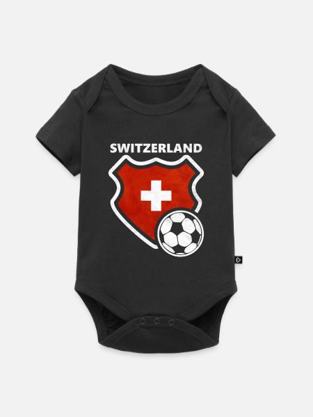 Schweiz - Baby Premium Kurzarmbody - Schwarz