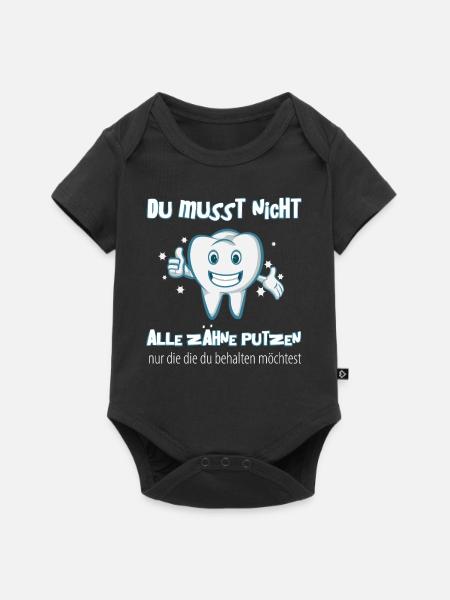 Zahntechnik Zahntechniker - Baby Premium Kurzarmbody - Schwarz