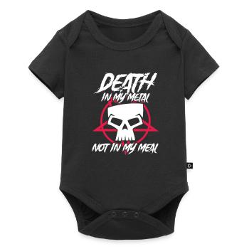 Vegan Vegan Death Metal Animal Welfare Gift - Baby Premium short-sleeve bodysuit - black - Front