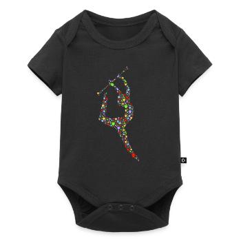 Baton Twirling Silhouette - Body à manches courtes Premium Bébé - noir - Devant