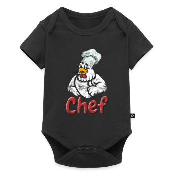 Chef chicken cooking kitchen baking gift - Baby Premium short-sleeve bodysuit - black - Front