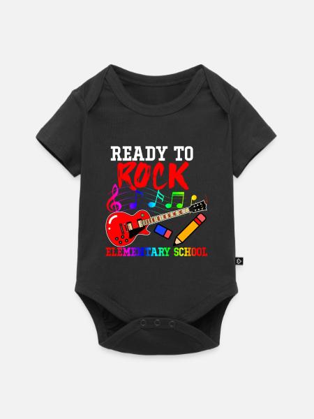 Gitarre - Baby Premium Kurzarmbody - Schwarz