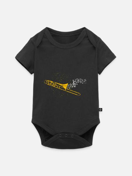 Posaune Orchester - Baby Premium Kurzarmbody - Schwarz