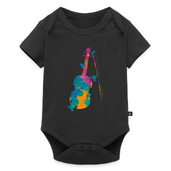Violin violin violin player gift - Baby Premium short-sleeve bodysuit - black - Front