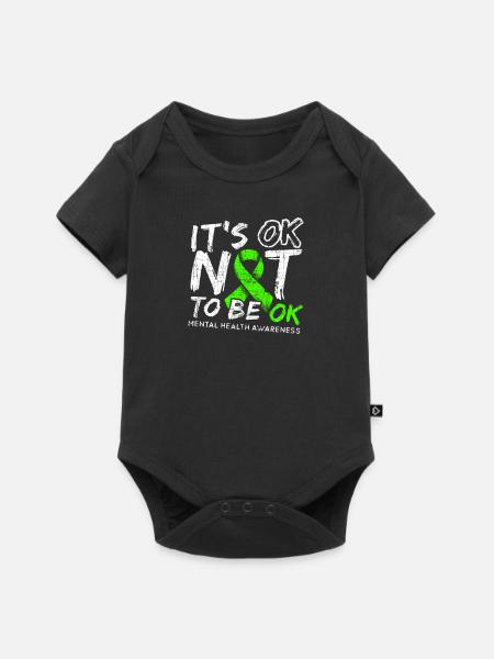It's OK Not To Be OK - Mental Health Awareness - Baby Premium short-sleeve bodysuit - black