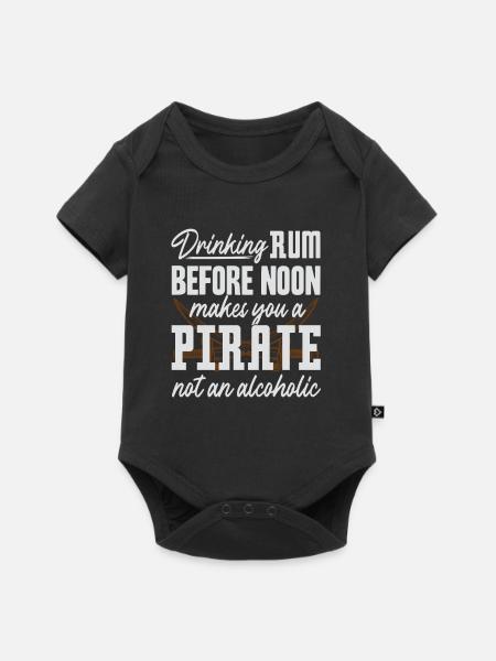 Pirat - Baby Premium Kurzarmbody - Schwarz