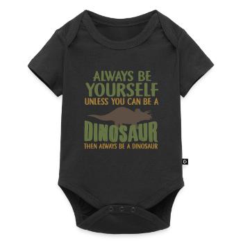 dinosaure - Body à manches courtes Premium Bébé - noir - Devant