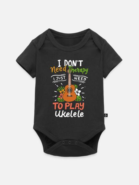 Ukulele - Baby Premium Kurzarmbody - Schwarz
