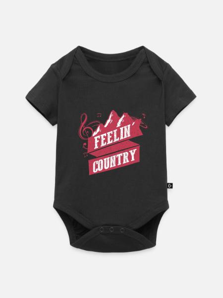Country Music - Baby Premium Kurzarmbody - Schwarz