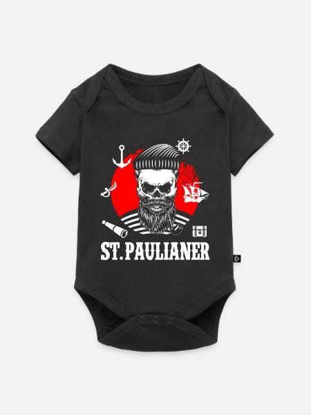 St. Pauli Hamburg Totenkopf Paulianer Sankt Pauli - Baby Premium Kurzarmbody - Schwarz